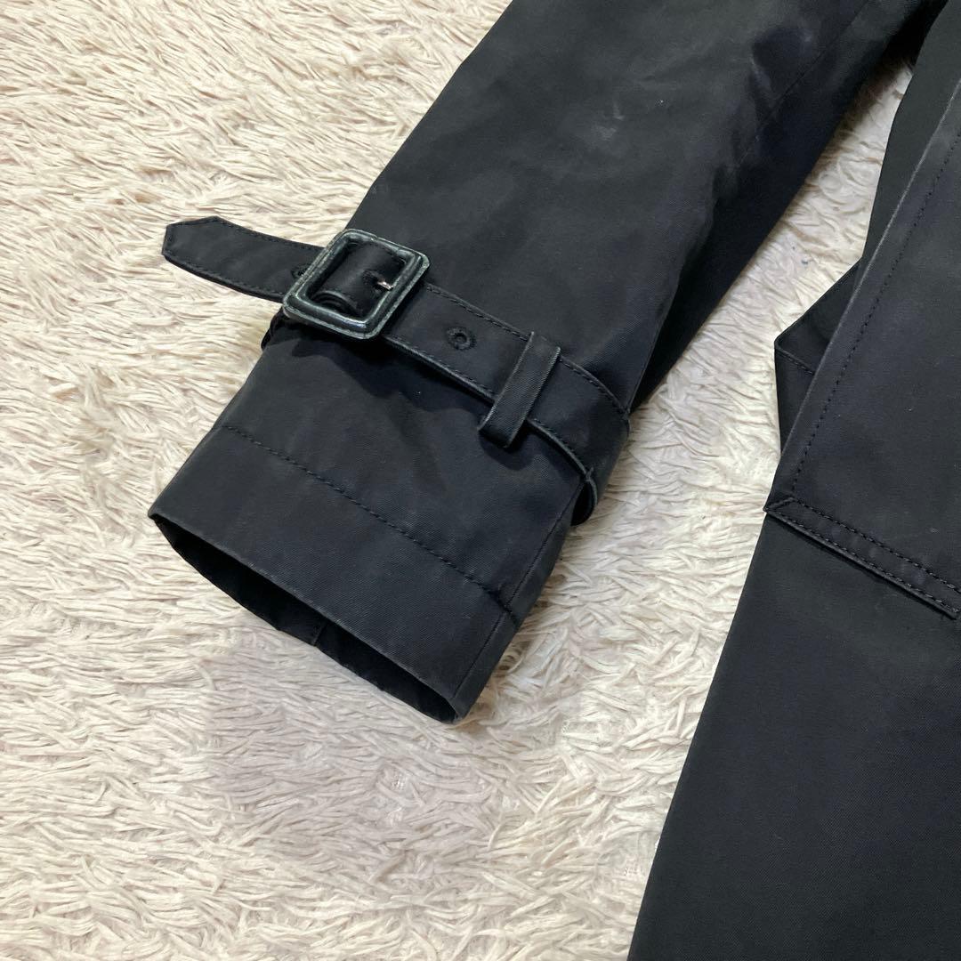 ポールスミス　トレンチコート　ライナー付き　ストライプ　カシミア　ブラック　M