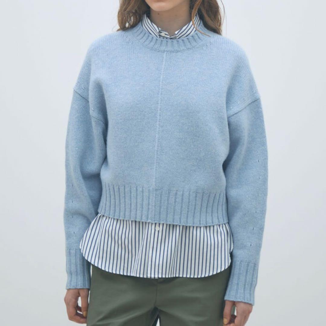 トゥモローランド MACPHEE ラムカシミヤ クルーネックプルオーバー