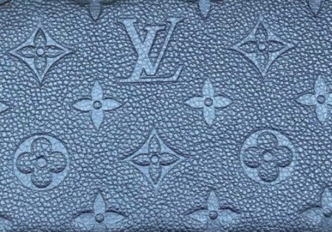 ルイヴィトン アンプラント ポルトフォイユ クレア メタリックブルー