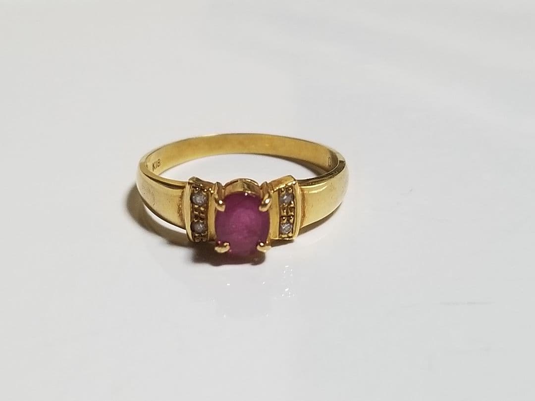 ク*ー様 中古18Kゴールドリングとイヤリングネックレス、4.61グラム