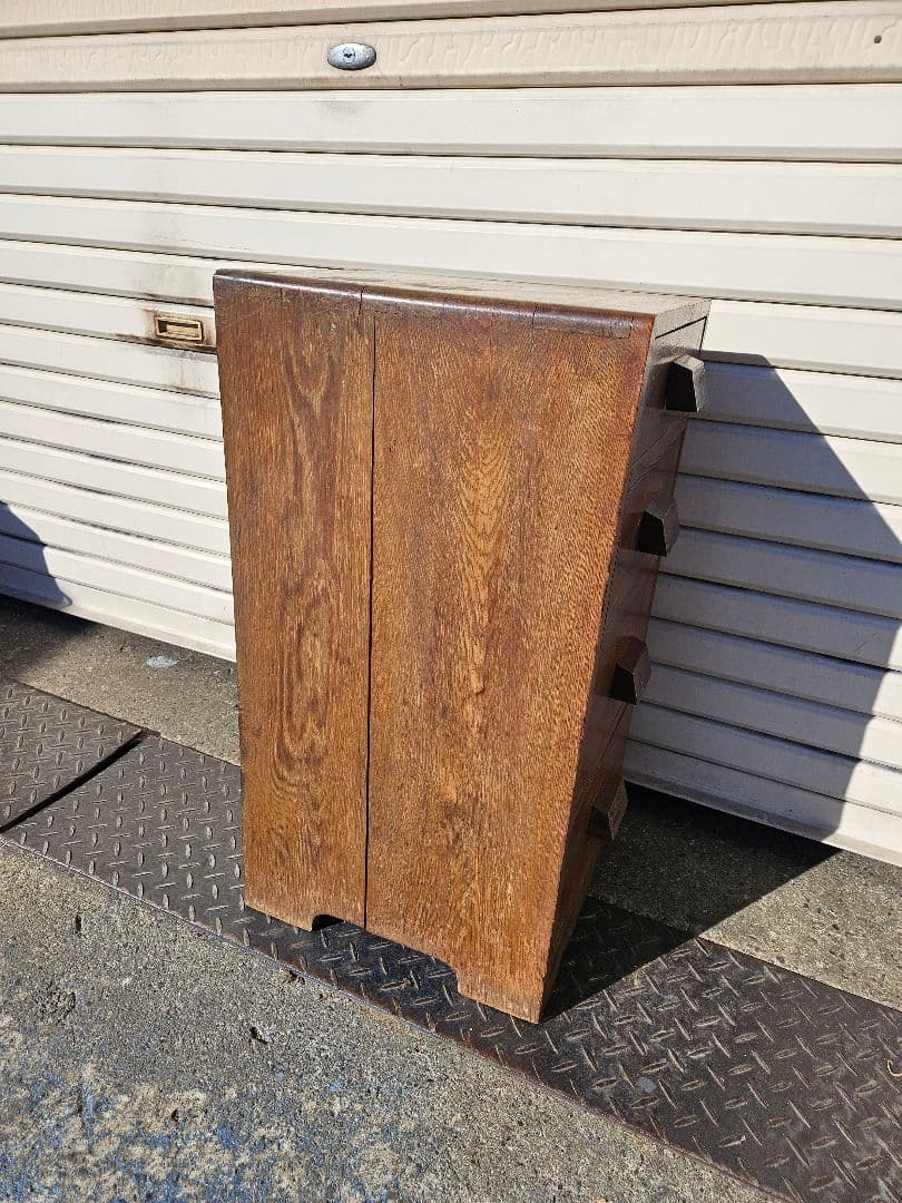 日本のアンティーク 木製の抽斗 四段 チェスト 小引き出し 道具箱 箪笥 収納