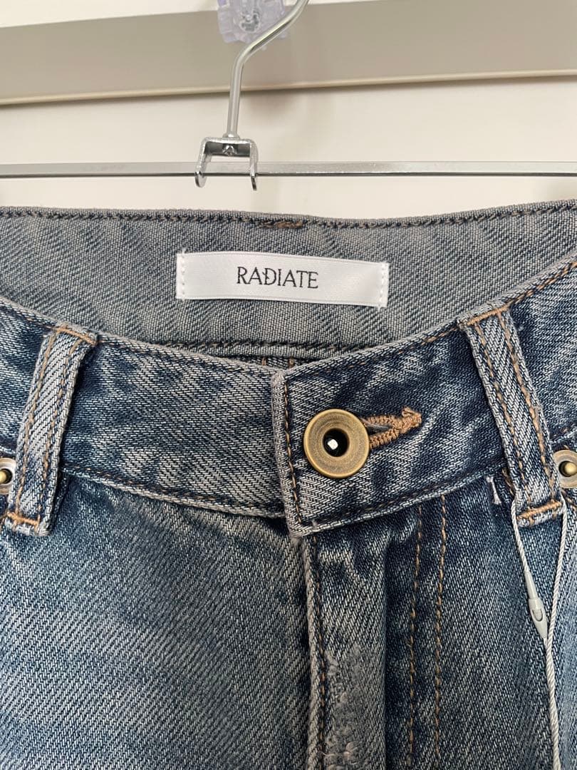 スコットクラブ RADIATE 切り替えデザイン ダメージデニム ワイドパンツ