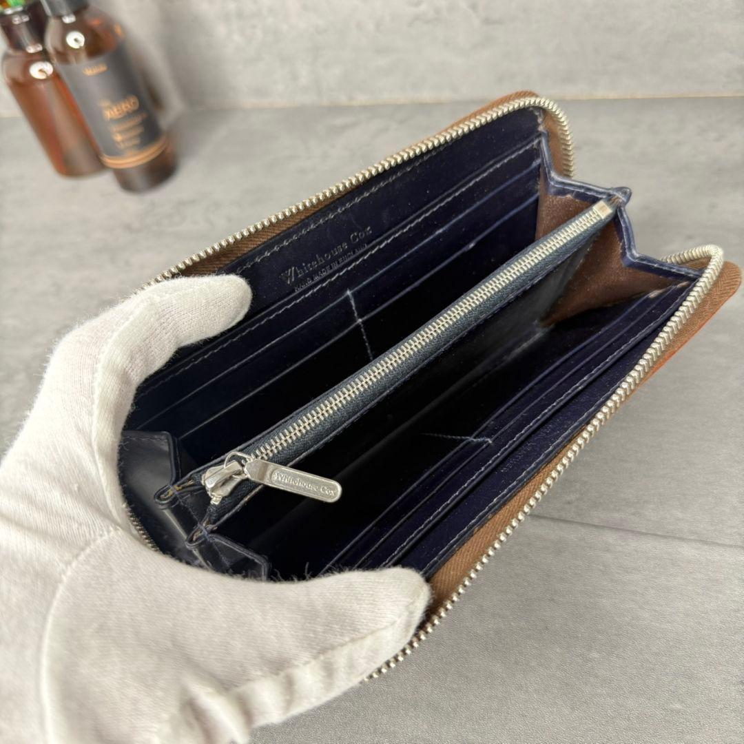 【入手困難】Whitehouse Cox ラウンドジップ 長財布 ロンドンカーフ