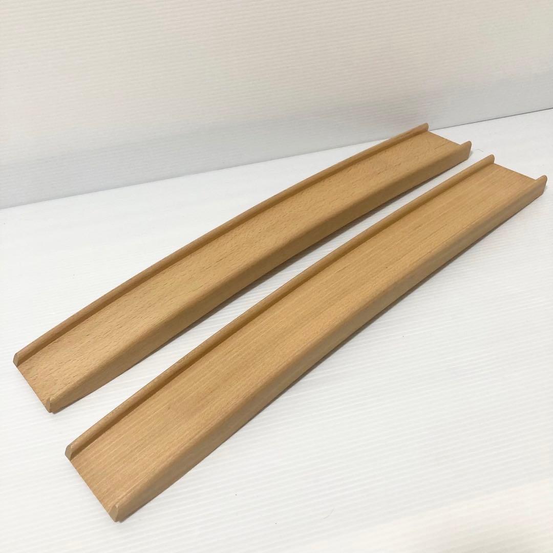 デュシマ社 木製 赤いカー 白木 デュシマ鉄橋 知育玩具