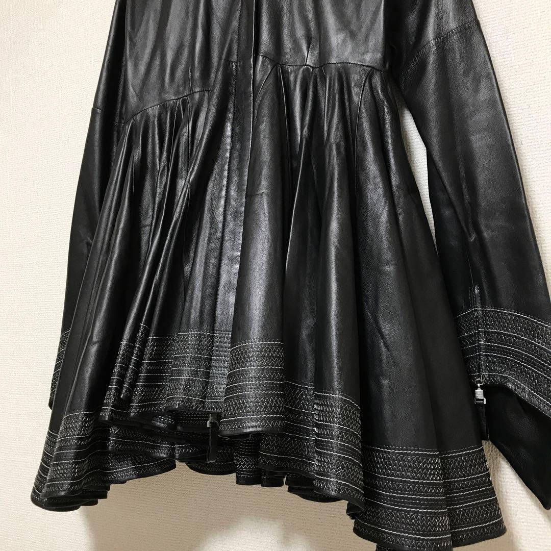 かおり　レザージャケット　ぺプラムジャケット