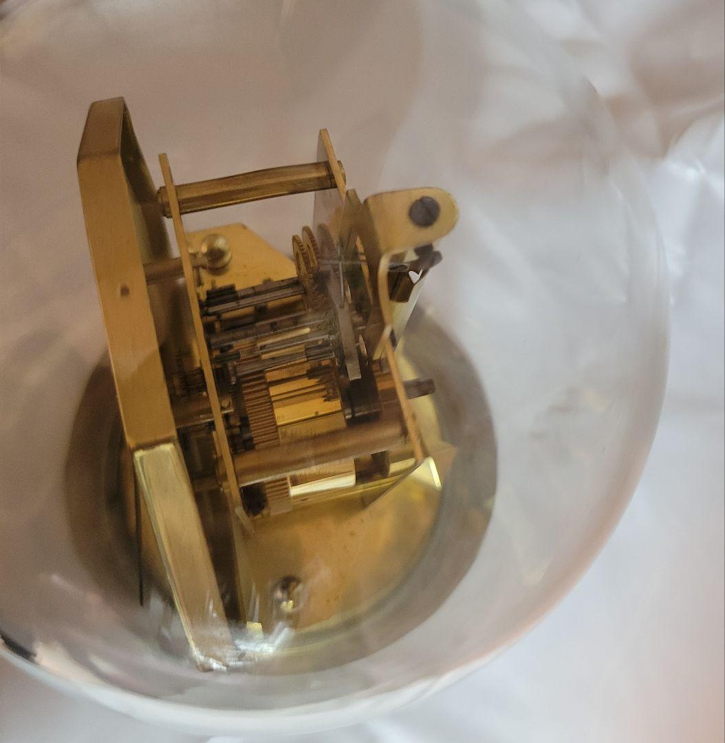 ヴィンテージ時計　ドイツ製 Kern（ケアン）ガラスのドーム　卓上時計　置時計