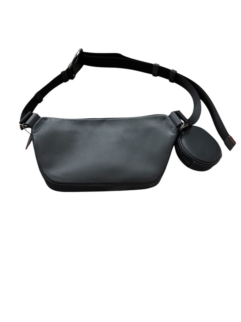 【美品】COACH エリアス ベルトバッグ デニム ネイビー