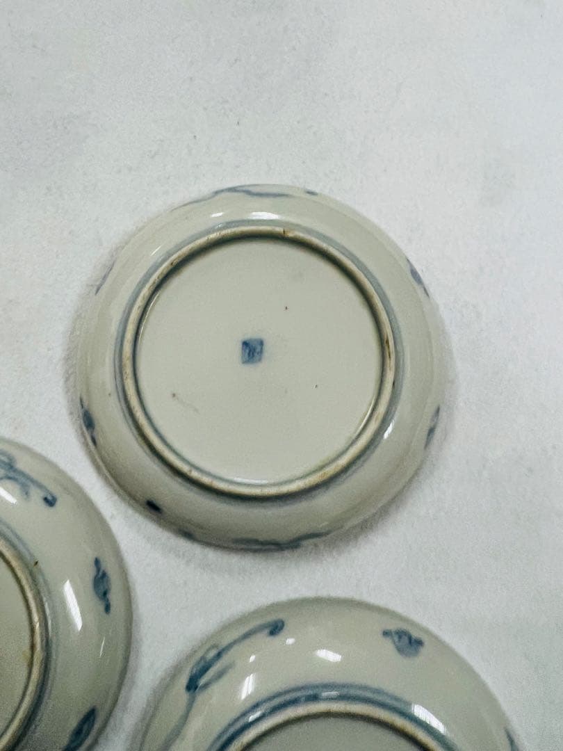 江戸時代？古伊万里　色絵小皿　5枚　1枚カケあり