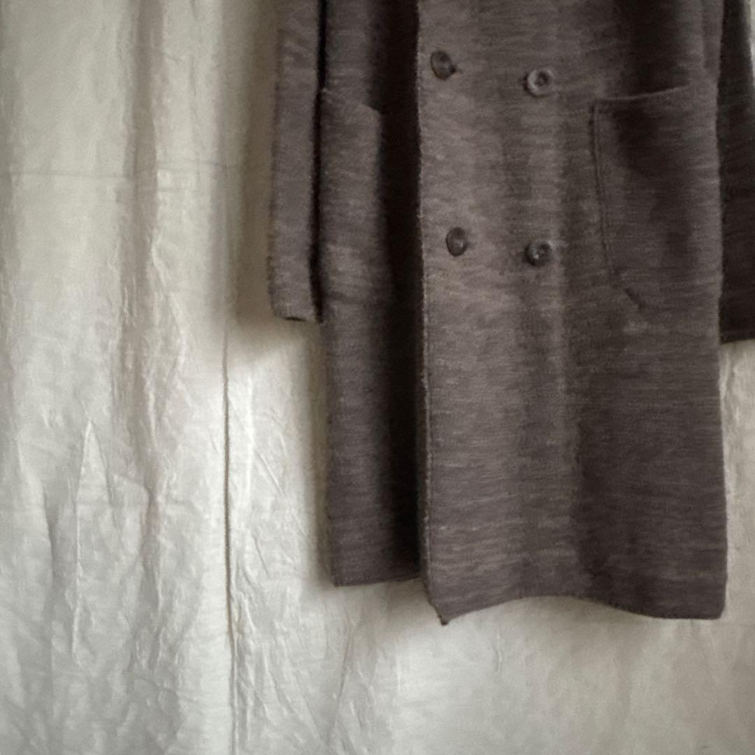 レア 45R アルパカウール ダブルボタン ロングコート SIZE3