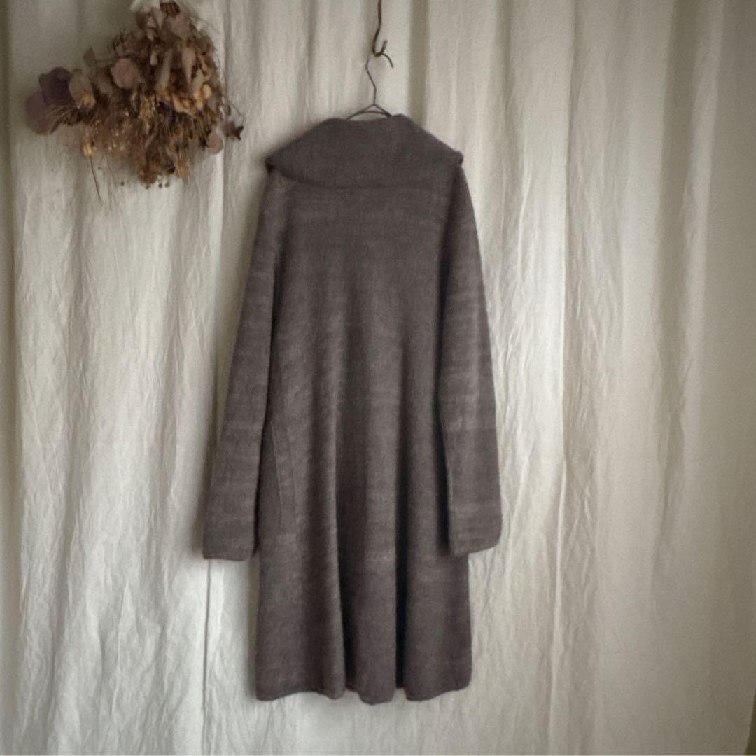 レア 45R アルパカウール ダブルボタン ロングコート SIZE3