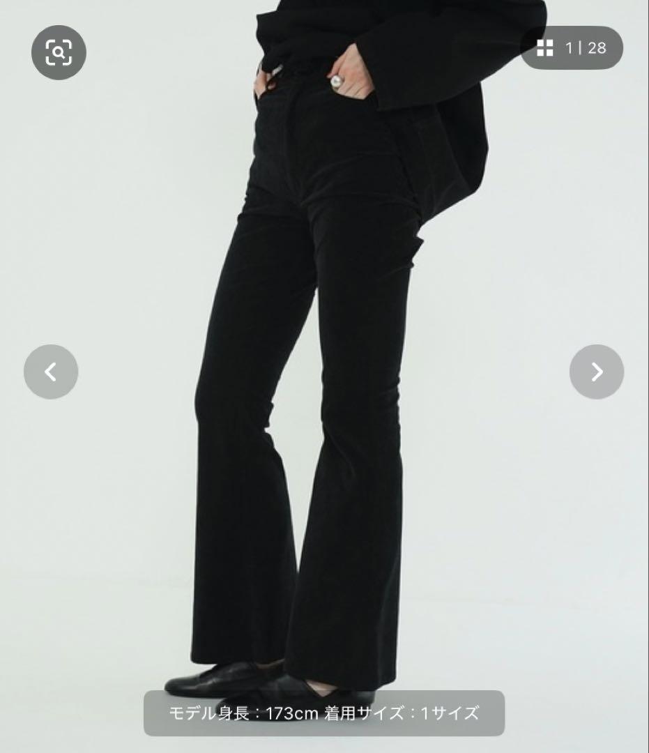 CLANE VELVET BELL BOTTOMS ブラック　お値下げ