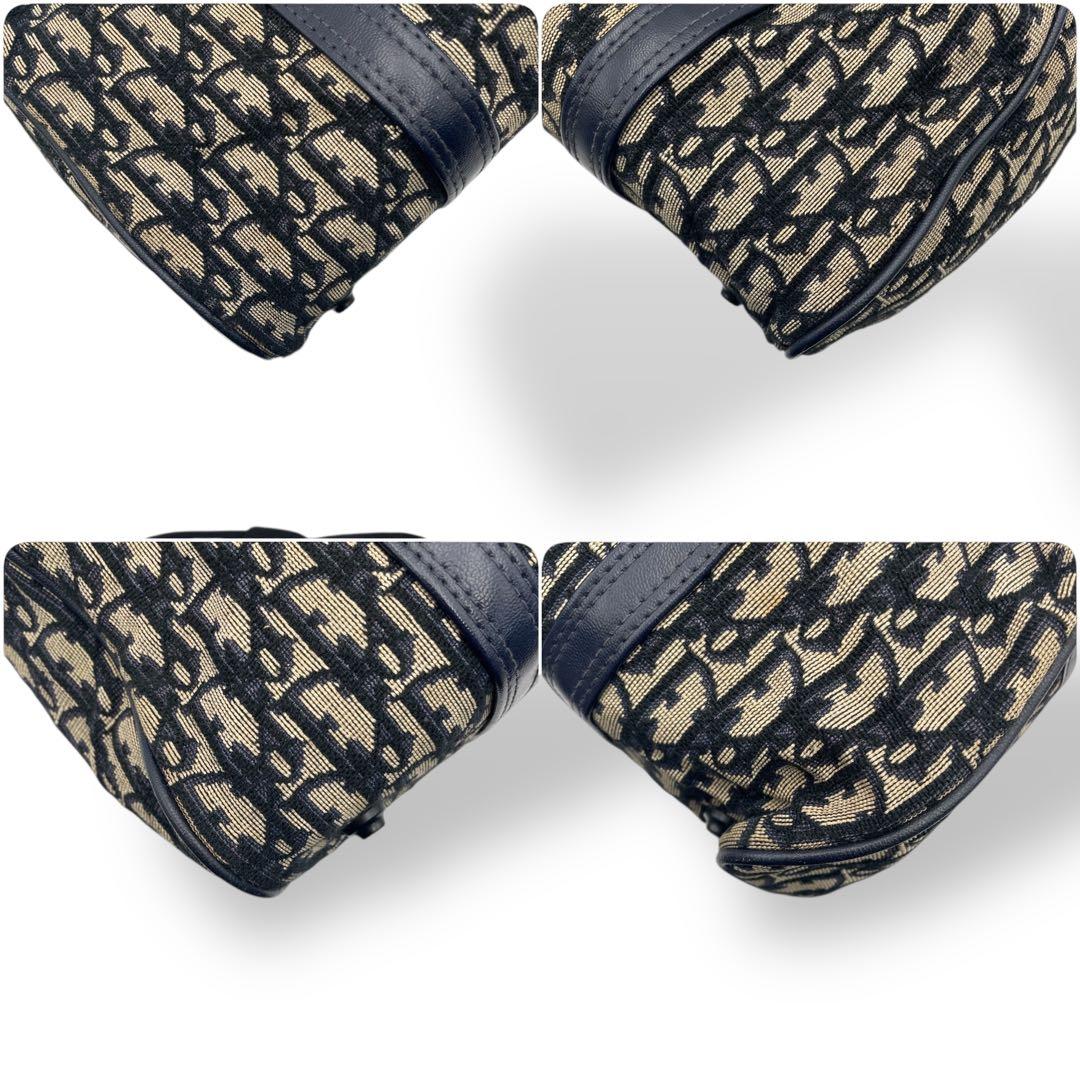 良品 Christian Dior ミニボストンバッグ キャンバス トロッター
