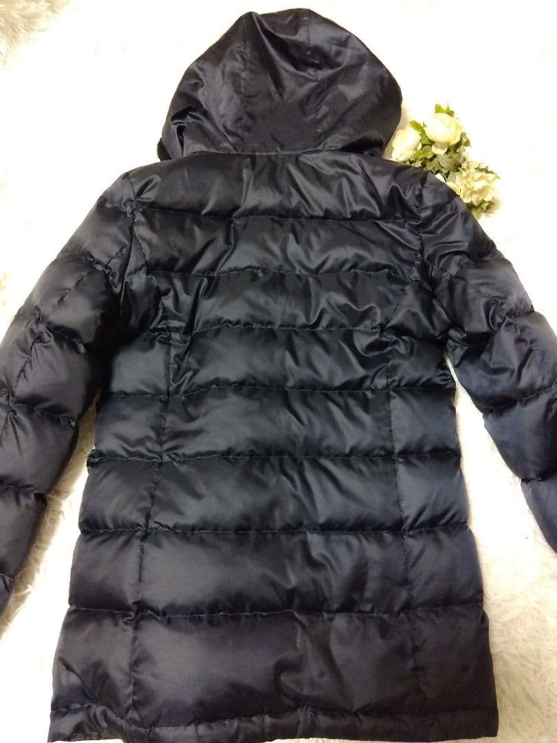 美品 23区 オンワード樫山 ダウンコート 2way ブラック 黒 M 38