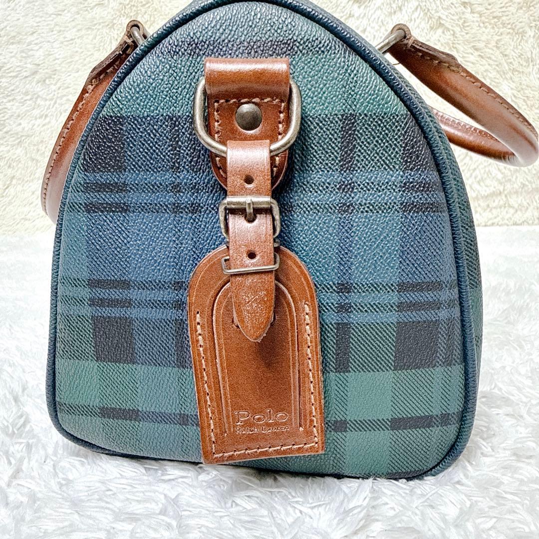 美品✨ POLO RALPH LAUREN ミニ ボストン バッグ チェック