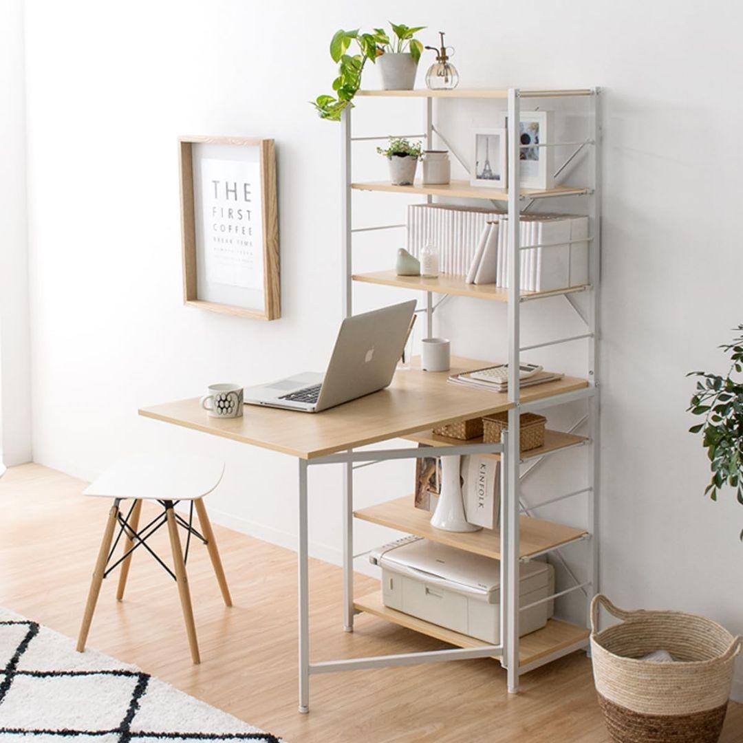 エア・リゾーム ラック シェルフ テーブル TABLES ナチュラル×ホワイト