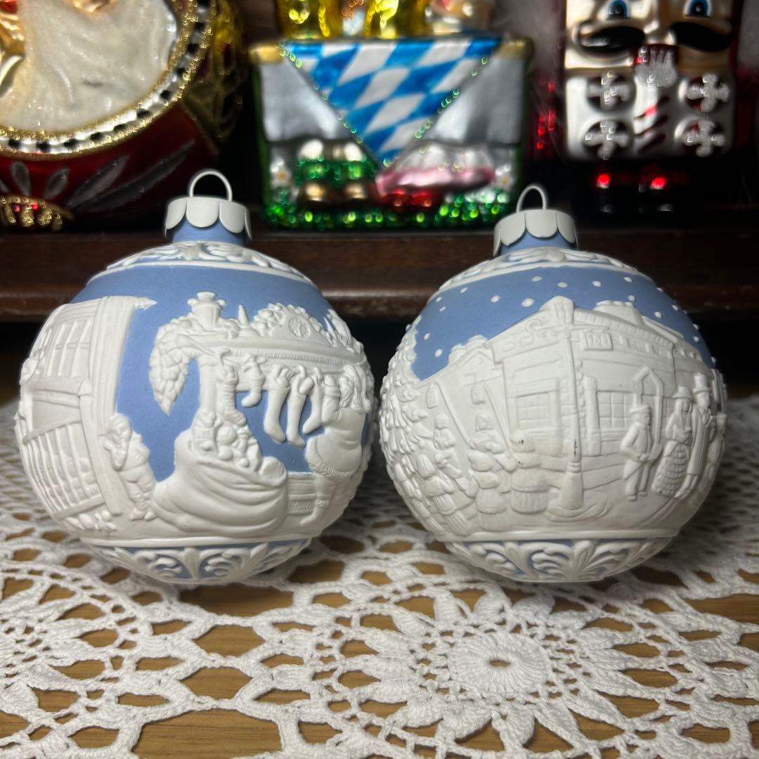 ウェッジウッド　オーナメント　ジャスパー　オーナメント　2個セット　クリスマス