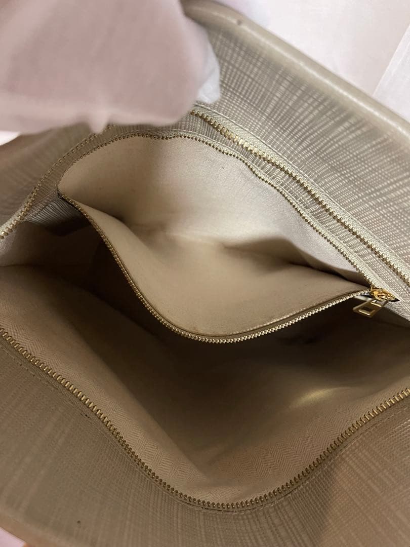 LOEWE アナグラム　トートバッグ 肩掛け クレージュ レザー