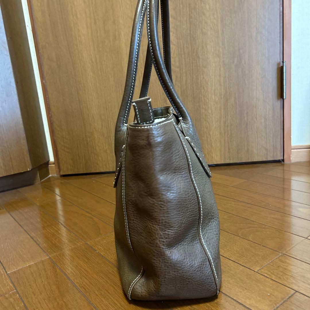 美品　genten 工具刻印 レザートートバッグ 本革 大容量 A4収納可能