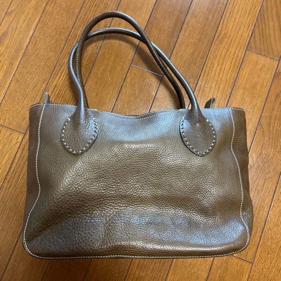 美品　genten 工具刻印 レザートートバッグ 本革 大容量 A4収納可能