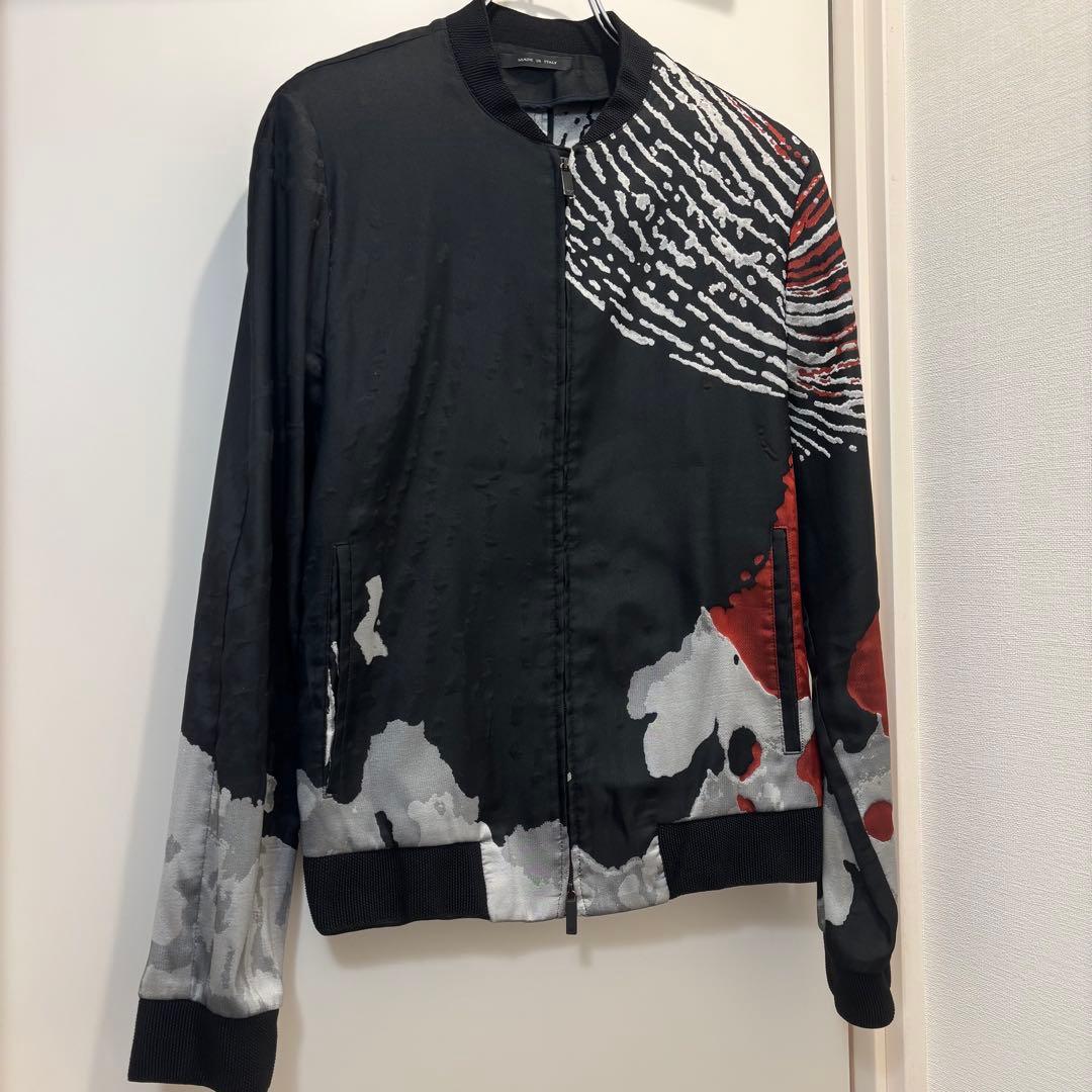 GACKT着用　EMPORIO ARMANI 指紋柄 ボンバージャケット