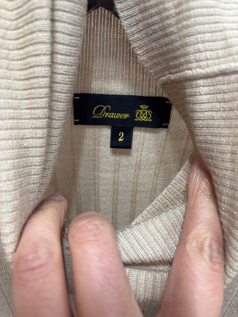 本日限定お値下げ❣️DRAWER カシミアシルクタートルネックニット　サイズ2