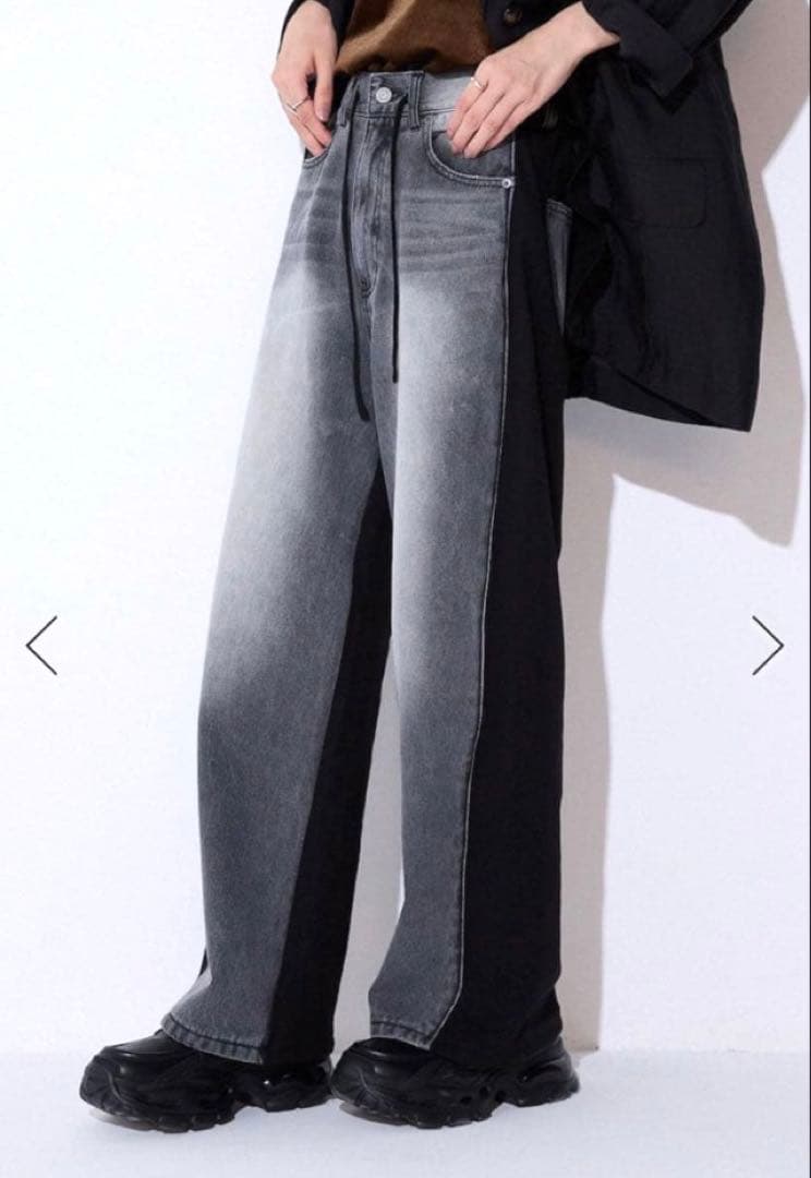 【新品タグ付き】JEANASIS スウェットドッキングデニム ジーナシス 黒