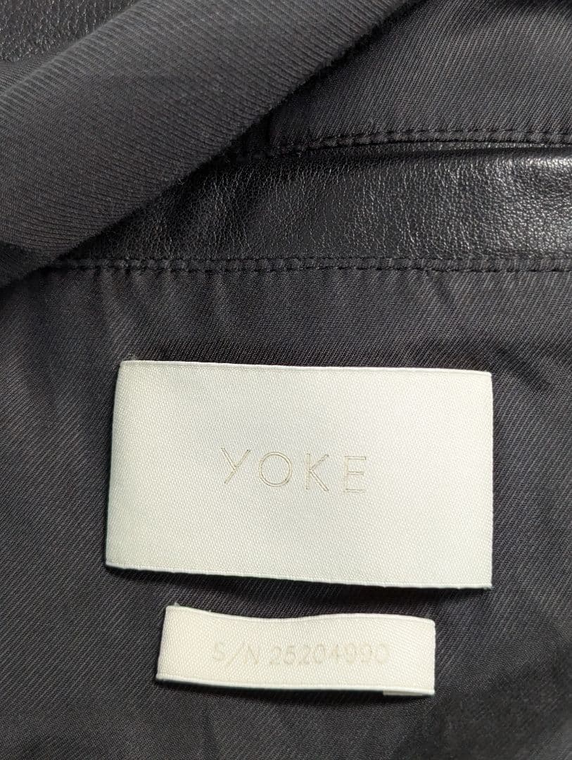 ジャケット・アウター YOKE 25AW Leather Balmacaan Coat