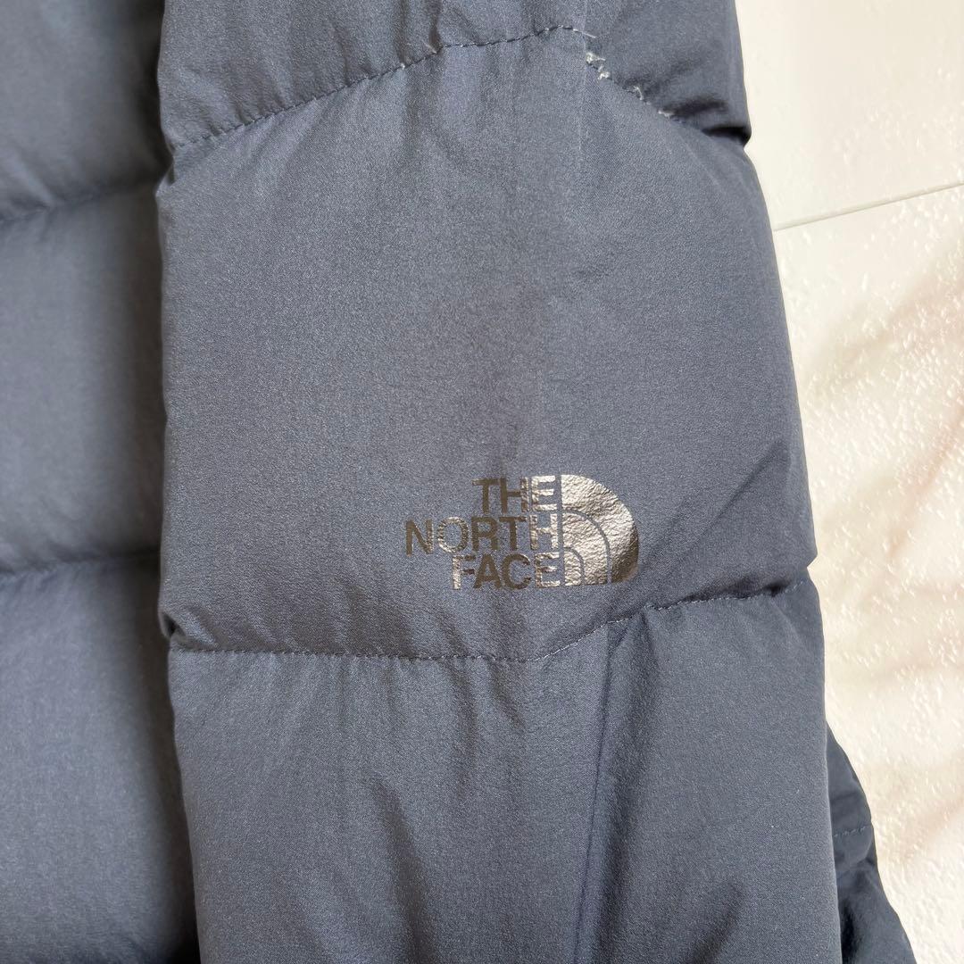 美品◆THE NORTH FACE ウィンドストッパー ダウンシェルコート 紺