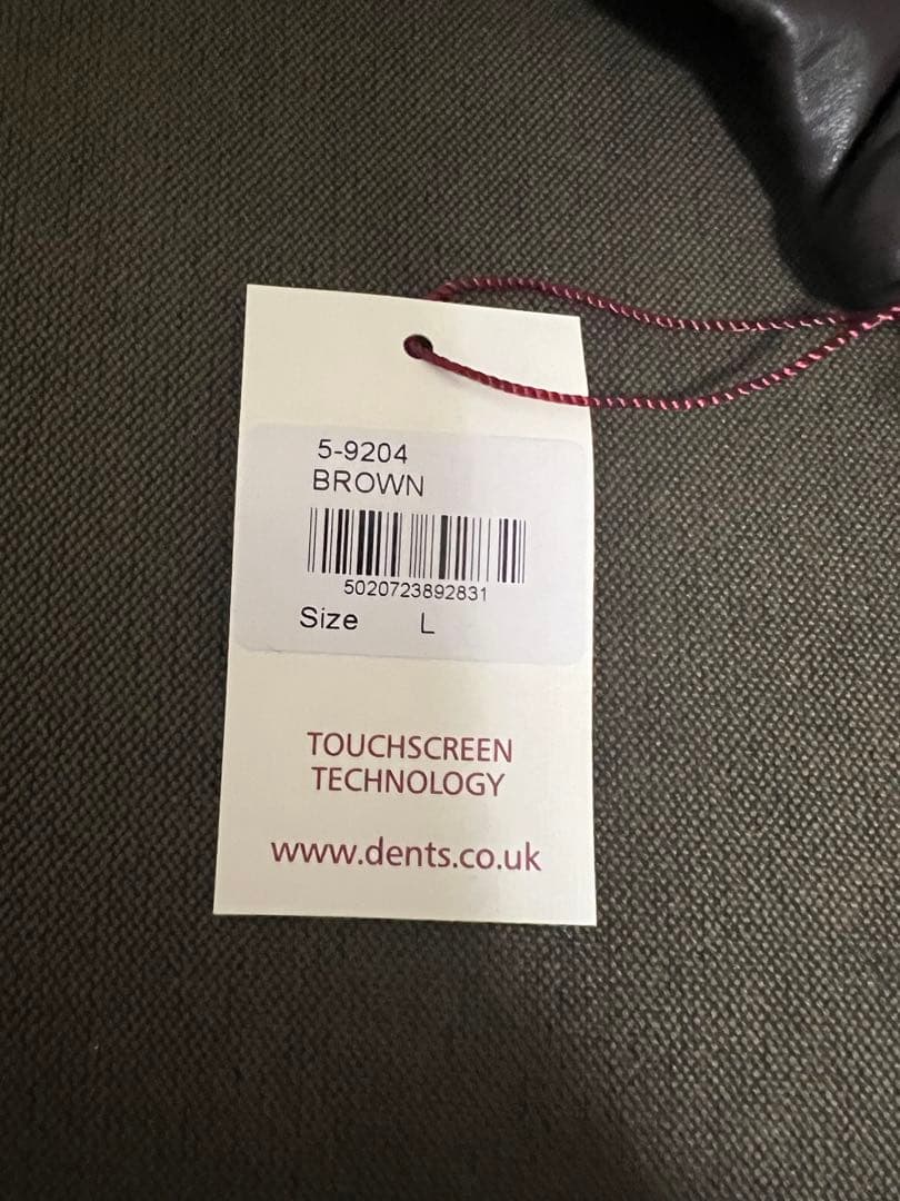 新品　DENTS デンツ　レザー　バックル　手袋 L ブラウン