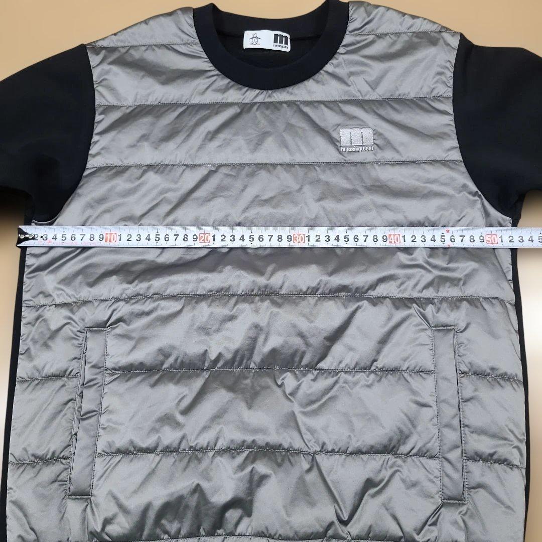 Munsingwear 中綿トレーナー グレー/黒 L 裏起毛 スニードジャック