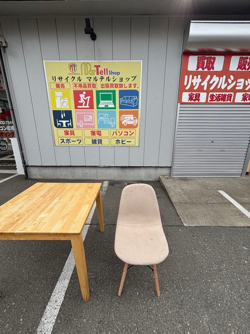 ダイニング2点セット テーブル、チェア1脚