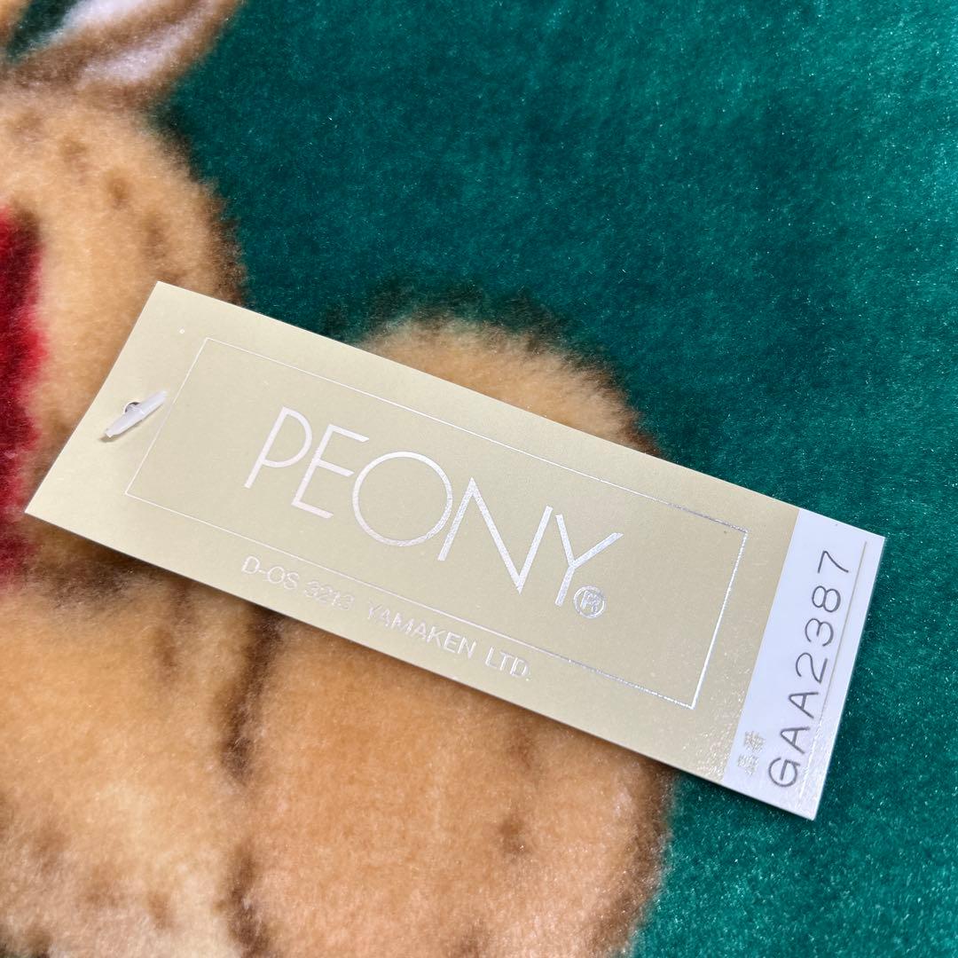 PEONY ＊二枚合わせ毛布・アクリル毛布・ブランケット・昭和レトロ・ポップ