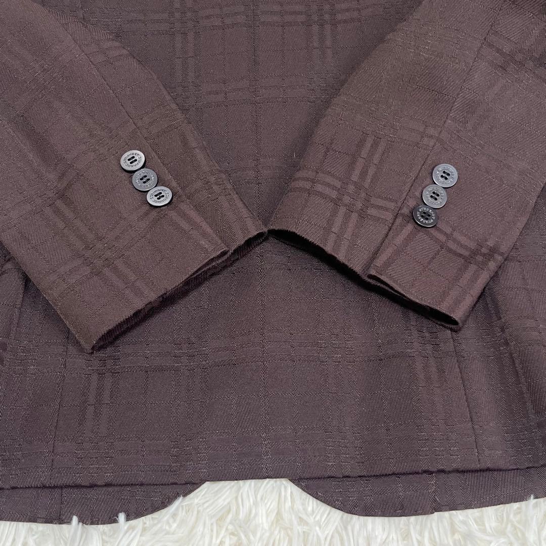 バーバリーロンドン 3ピース シャドーチェック パンツ スカート　ジャケット　茶