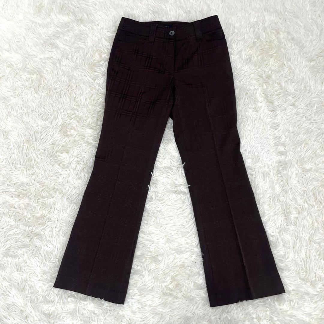 バーバリーロンドン 3ピース シャドーチェック パンツ スカート　ジャケット　茶