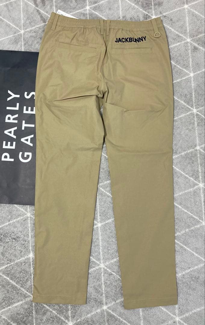 新品 パーリーゲイツ ジャックバニー ポリエステルツイルパンツ(7)3Lベージュ