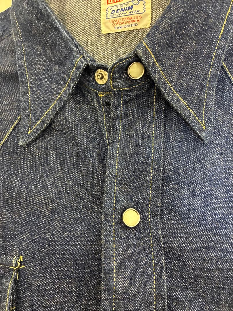 LEVI'S リーバイス ウエスタン デニムシャツ インディゴ 濃紺 USA製