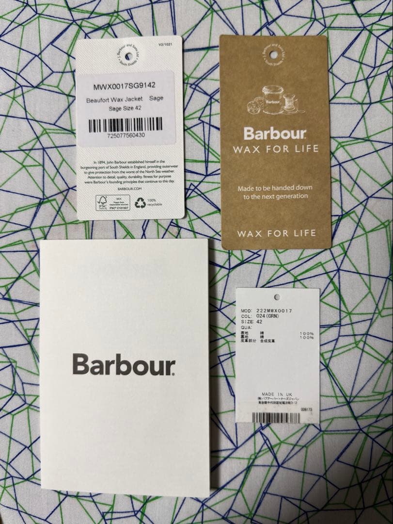 Barbour Beaufort ワックス セージ サイズ42 2ワランド
