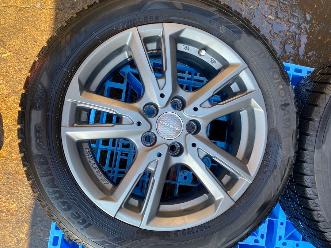 ポロ DBA-6RCBZ 15インチ スタッドレスタイヤ 5スポークホイール