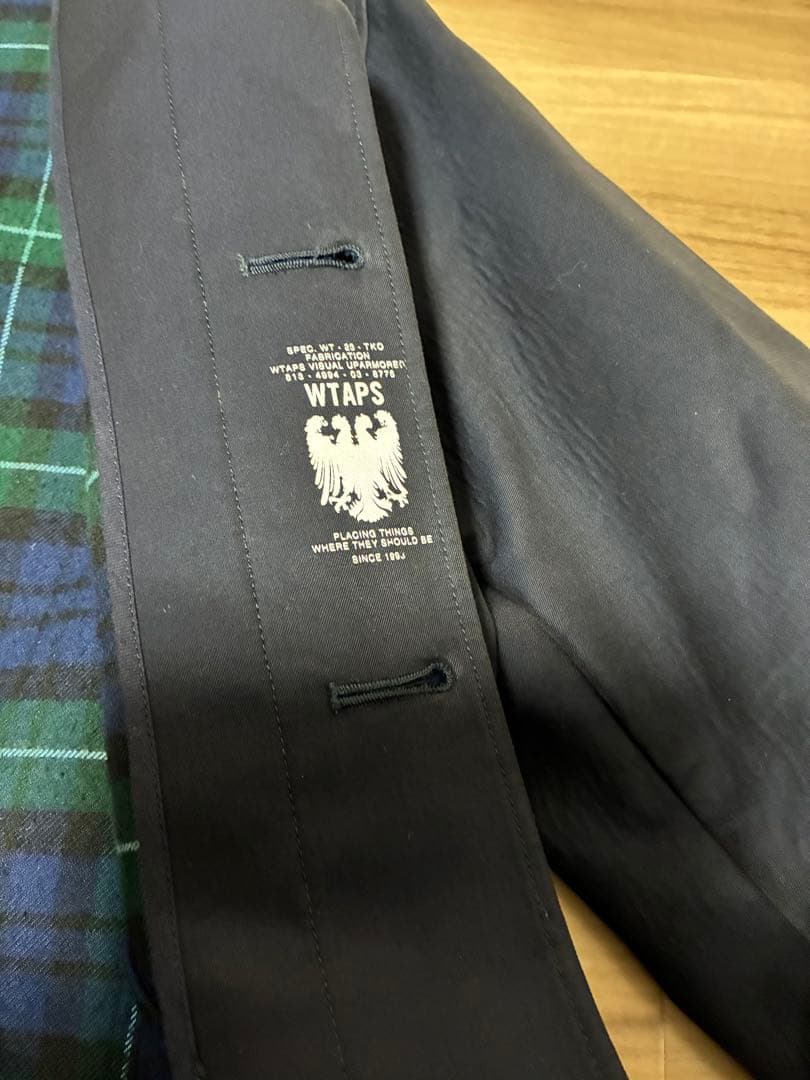 wtaps BLACK WATCH サテンカラーコートCOAT NAVYネイバー