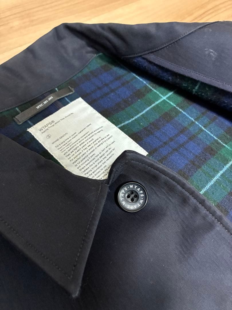 wtaps BLACK WATCH サテンカラーコートCOAT NAVYネイバー
