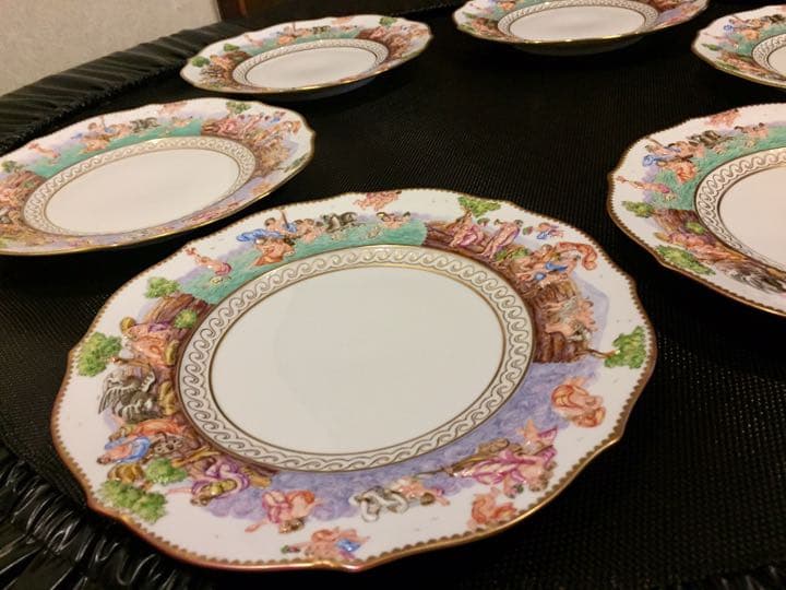 【未使用】ジノリ  最高峰カポディモンテカラー プレート 23.5cm  1枚