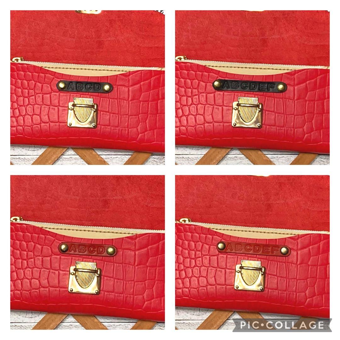 ❤️【大人お洒落♪】高級感×シンプルデザインの大人オシャレ総本革長財布赤クロコ柄