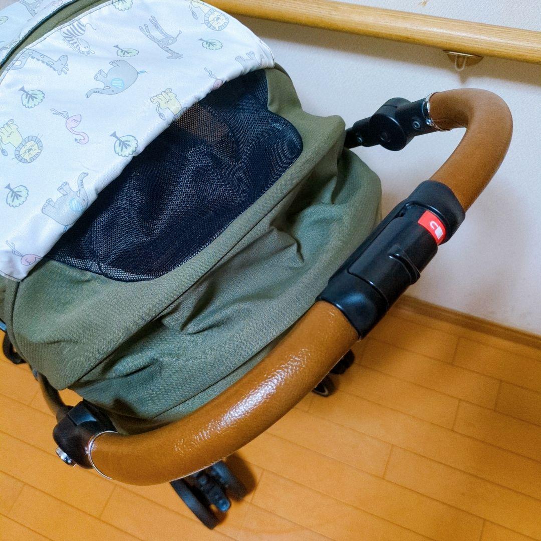 ✨美品✨Aprica ラクーナビッテクッション レザーハンドル アニマル柄