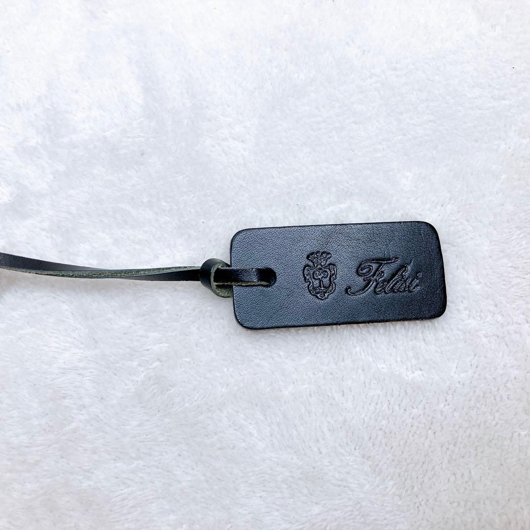 ✨未使用✨Felisi フェリージ ベルト バケッタレザー ロゴ 金具 ブラック