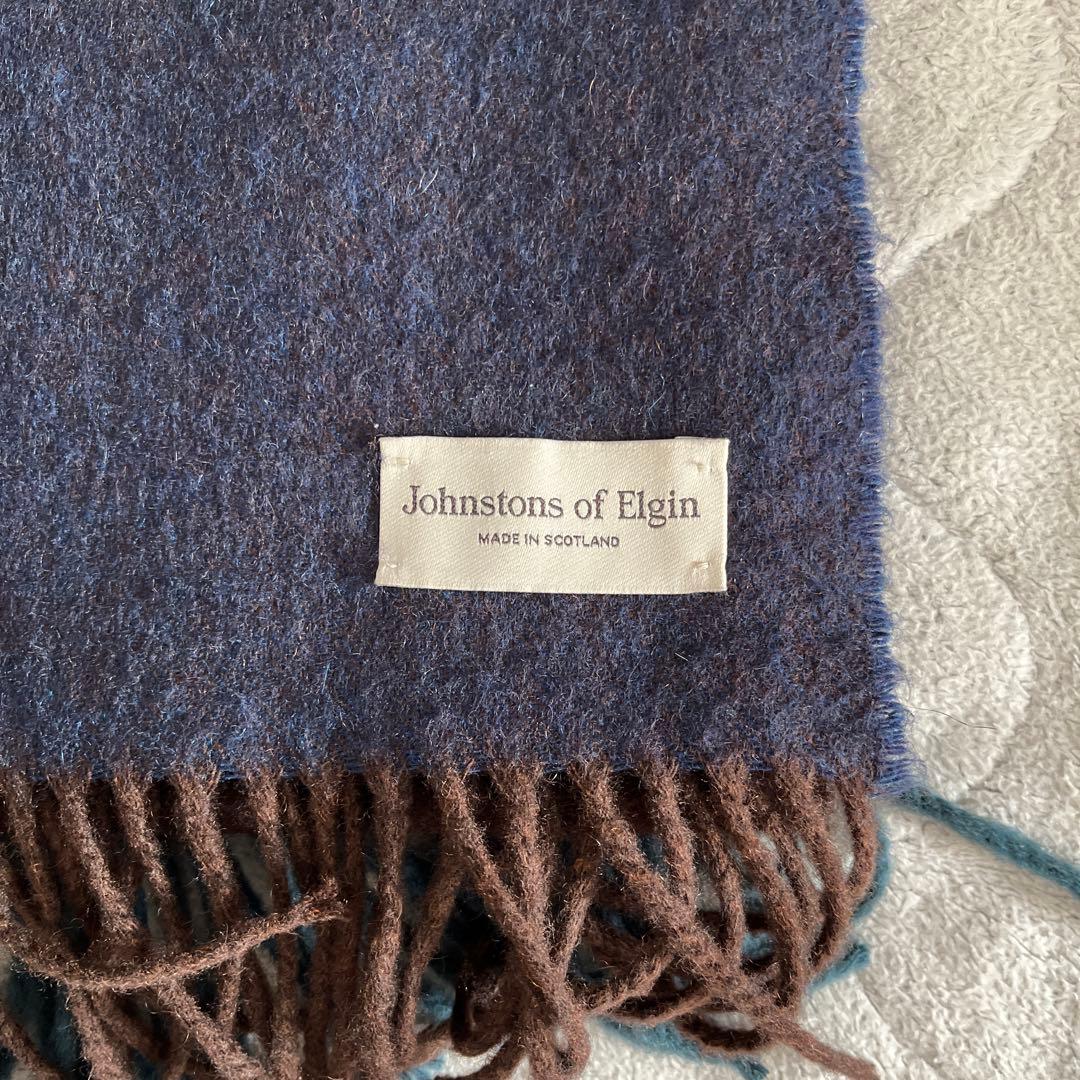 美品 Johnstons of Elgin マフラー 大判 WA56