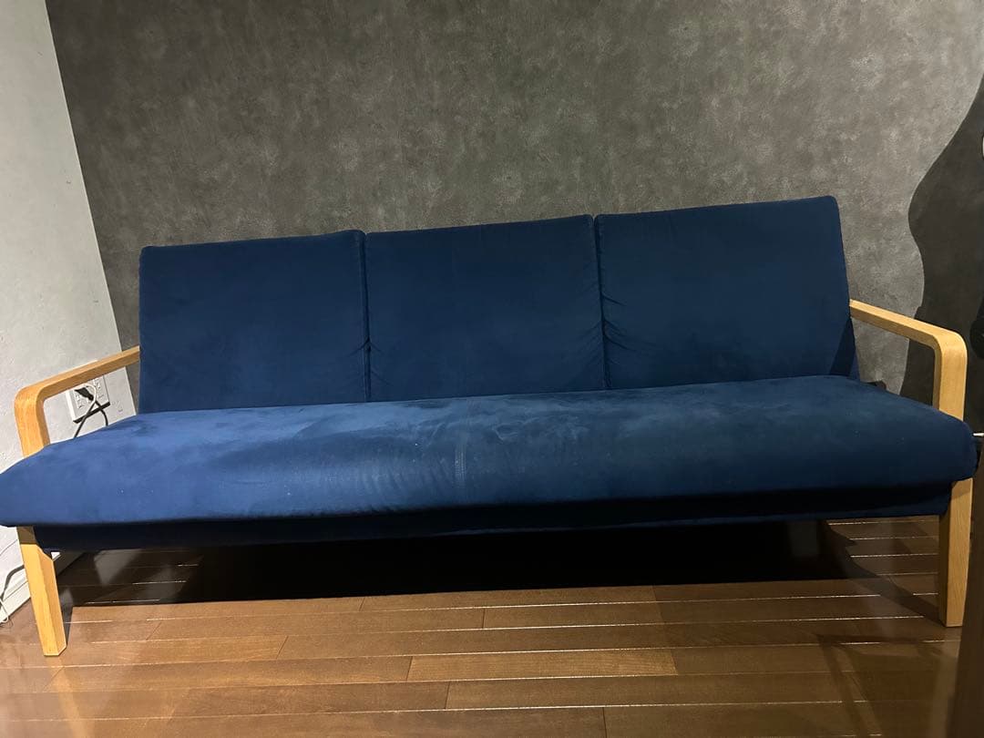 karimoku ネイビー 3人掛けソファ　WU4503
