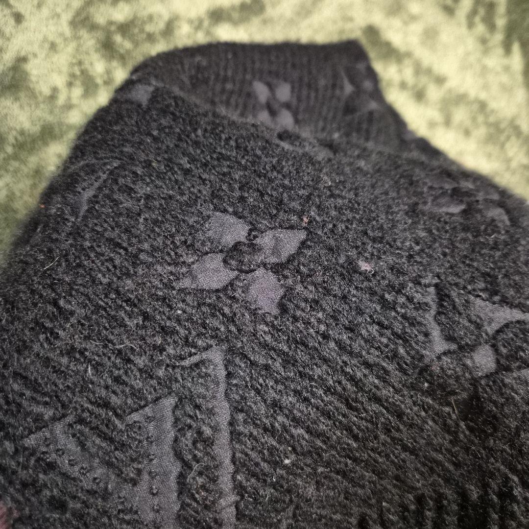Louis Vuitton ブラック WOOLマフラー　使用回数20回程度