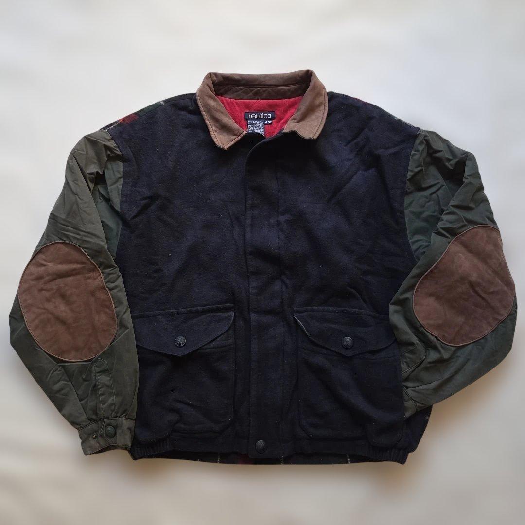 【クレイジーパターン】90s ノーティカ Nautica ウールジャケットold