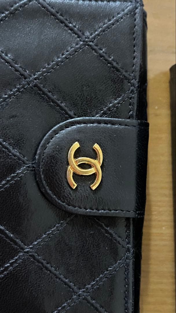 専用　シャネルCHANEL ビコローレ　Wホック　折財布　ブラック