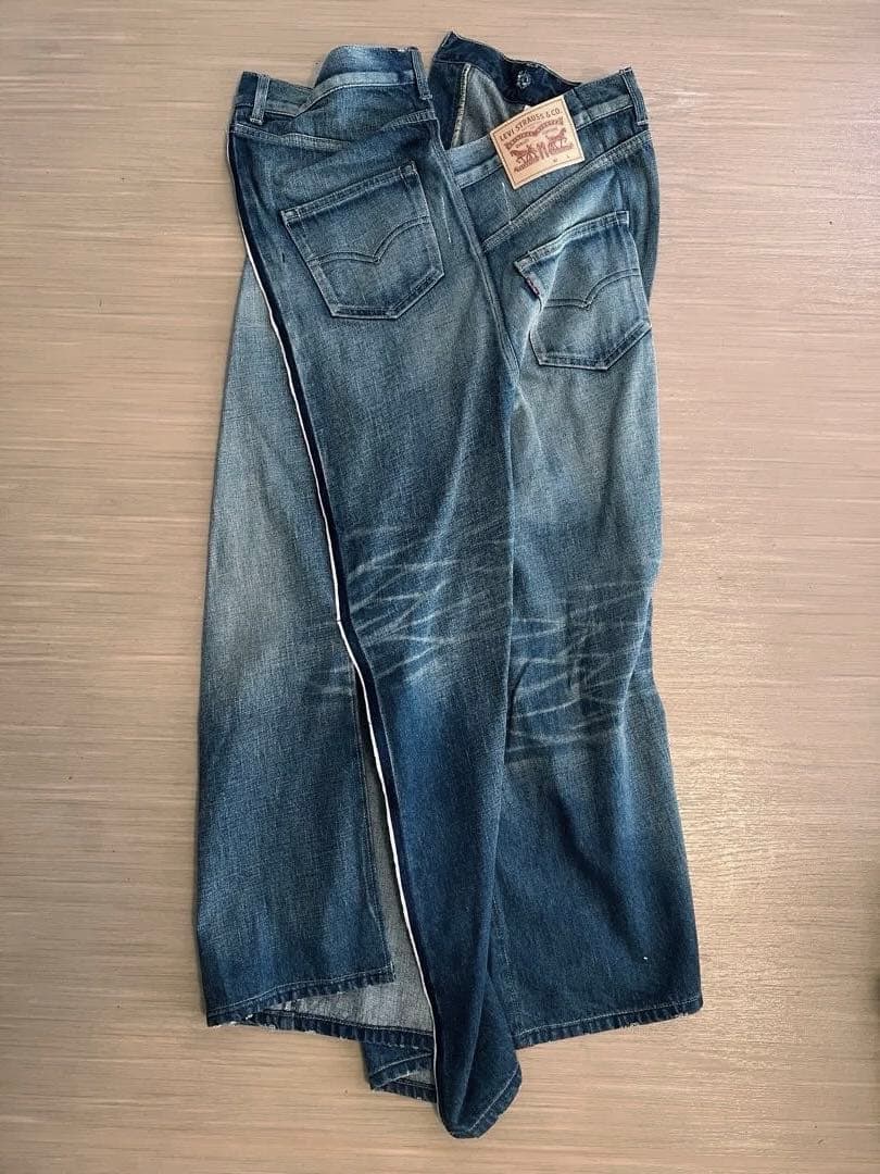 最終値下JUNYA WATANABExLevisダメージ スリット デニムパンツ